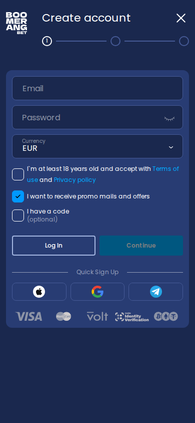 Boomerang.bet mobiel