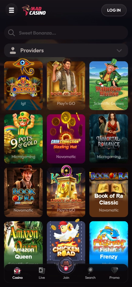 MadCasino mobiel