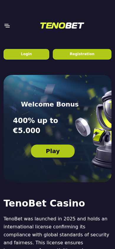 Tenobet mobiel